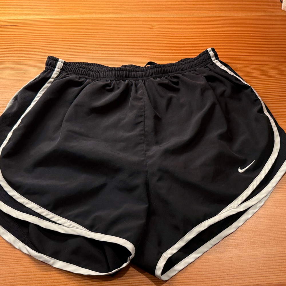 Nike Dri-Fit Women's Black and White Athletic Shorts